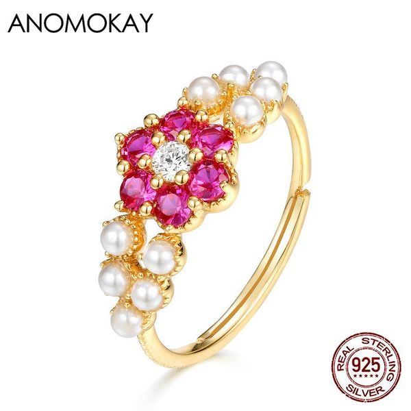 cluster rings anomokay luxury flower partern red zircon gold color ring for women mom birthday gift 925 silver size party, Golden;silver
cluster rings anomokay luxury flower partern red zircon gold color ring for women mom birthday gift 925 silver size party, Golden;silver