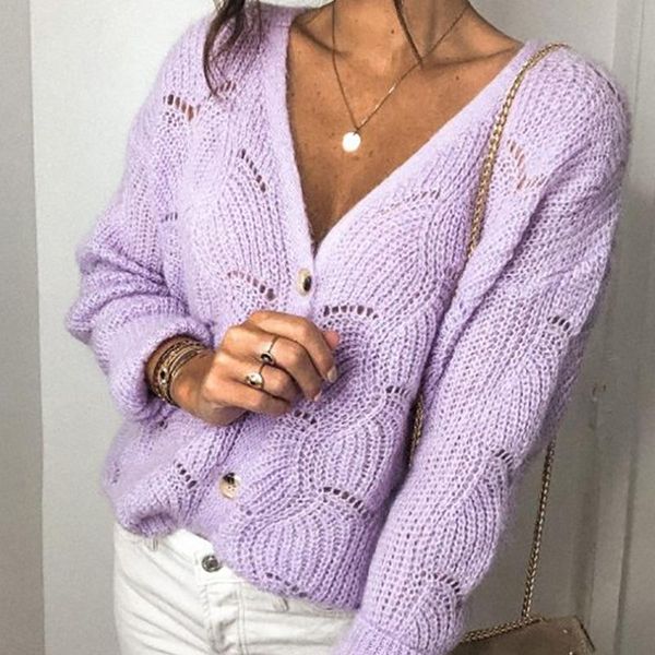 women's knits & tees retro cardigan women 2021 autumn winter sweater crocheted hollow v-neck long-sleeved cashmere knitted coat, White
women's knits & tees retro cardigan women 2021 autumn winter sweater crocheted hollow v-neck long-sleeved cashmere knitted coat, White
