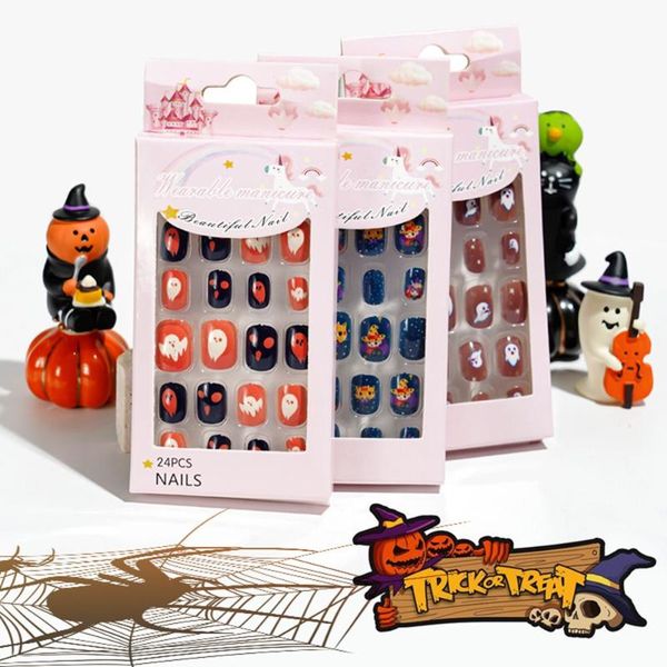 false nails 24pcs kids funny halloween fake press on nail art decor short detachable full cover tips manicure tools, Red;gold
false nails 24pcs kids funny halloween fake press on nail art decor short detachable full cover tips manicure tools, Red;gold