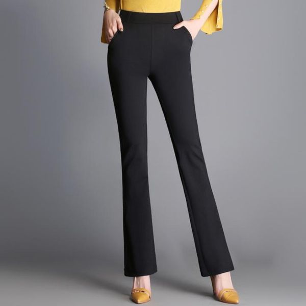 women's pants & capris womens slim straight elegant high waist female long solid color stretchy flared plus size trousers 6xl da308, Black;white
women's pants & capris womens slim straight elegant high waist female long solid color stretchy flared plus size trousers 6xl da308, Black;white