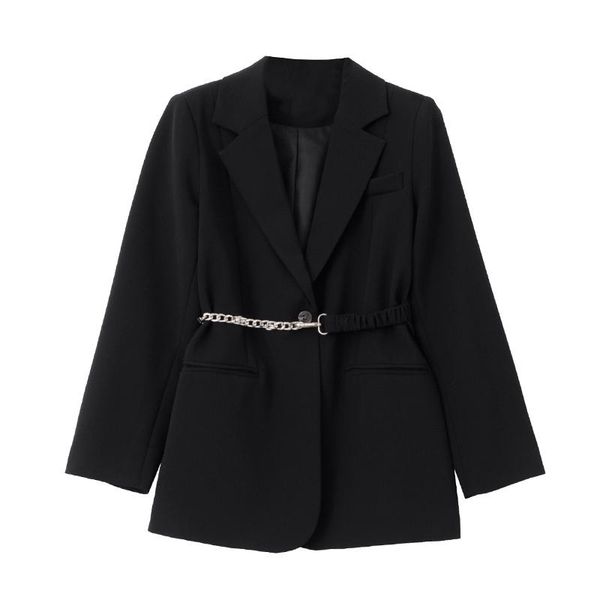 women's suits & blazers blazer suit jacket coat casual 2021 autumn winter black single button loose work wear outerwear female clothin, White;black
women's suits & blazers blazer suit jacket coat casual 2021 autumn winter black single button loose work wear outerwear female clothin, White;black