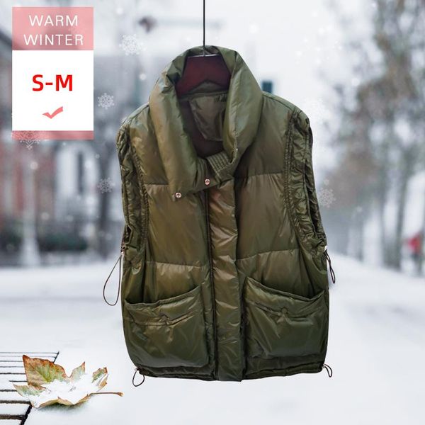 autumn winter women short white duck down vest female loose soft warm zipper sleeveless coat big size good quanlity waistcoat, Black
autumn winter women short white duck down vest female loose soft warm zipper sleeveless coat big size good quanlity waistcoat, Black