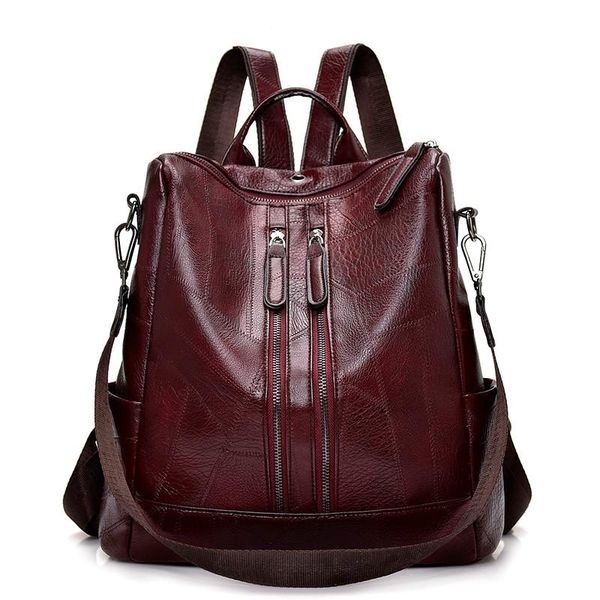 fashion design retro style leather bag girl's backpack schoolbag large capacity women's bag
fashion design retro style leather bag girl's backpack schoolbag large capacity women's bag