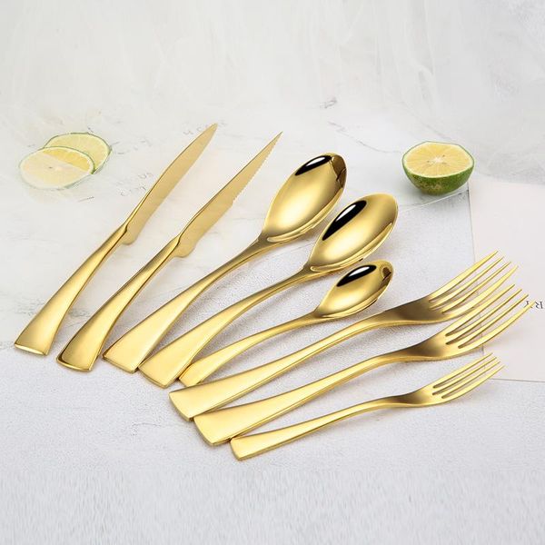 flatware sets cutlery set 18/10 stainless steel gold dinnerware steak knife fork spoon teaspoon 8 pcs/6 pcs tableware
flatware sets cutlery set 18/10 stainless steel gold dinnerware steak knife fork spoon teaspoon 8 pcs/6 pcs tableware