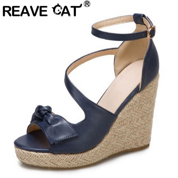 reave cat new 2021 women sandals open toe 11cm wedge heels buckle bowtie stylish soft big size 34-50 casual date blue a3908, Black
reave cat new 2021 women sandals open toe 11cm wedge heels buckle bowtie stylish soft big size 34-50 casual date blue a3908, Black