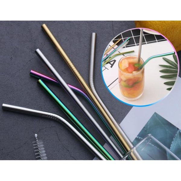 6*215mm 304 stainless steel straw bent and straight reusable colorful straw drinking straws metal straw cleaner brush jllwmq xmh_home
6*215mm 304 stainless steel straw bent and straight reusable colorful straw drinking straws metal straw cleaner brush jllwmq xmh_home