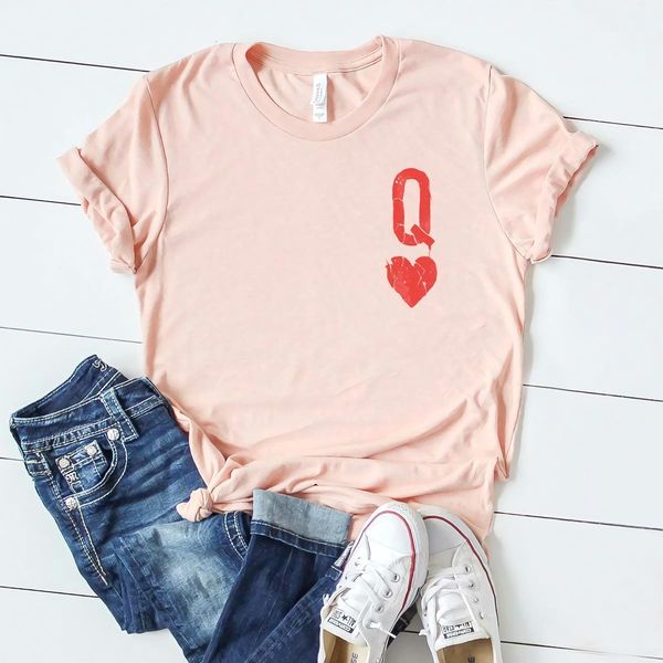 2021 queen of hearts t-shirt girls cute queen tee tumblr poker cards q graphic tees alice in the wonderland shirt, White
2021 queen of hearts t-shirt girls cute queen tee tumblr poker cards q graphic tees alice in the wonderland shirt, White