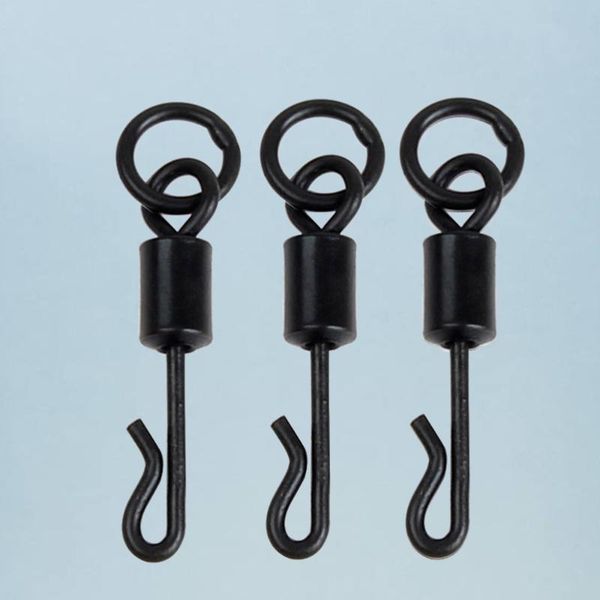 50pcs black fishing rolling swivels nice hanging snap swivel fishing hooks connectors bearing tackles linking accessories
50pcs black fishing rolling swivels nice hanging snap swivel fishing hooks connectors bearing tackles linking accessories