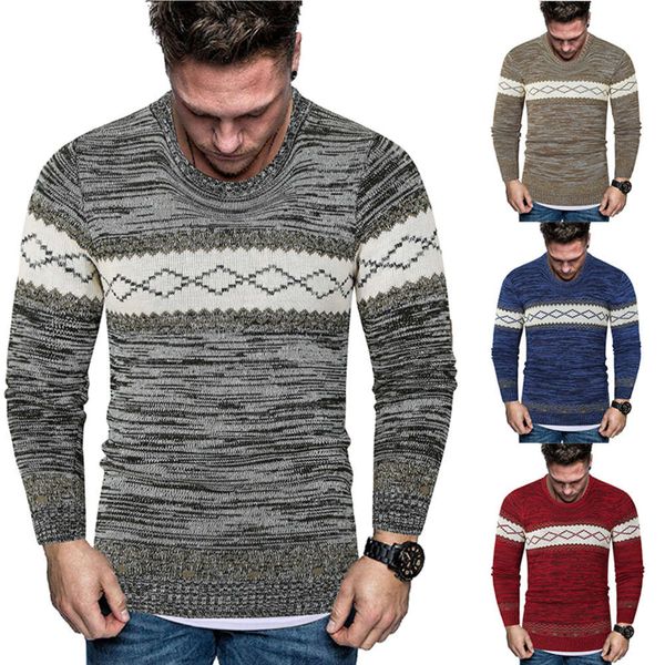 2020 new men's casual and versatile round neck pullover knitted sweater, White;black
2020 new men's casual and versatile round neck pullover knitted sweater, White;black