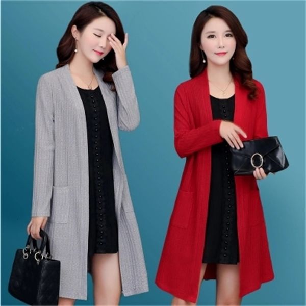 spring and autumn new korean version the large size of long knitted shawl women's cardigan sweater hrfl, White;black
spring and autumn new korean version the large size of long knitted shawl women's cardigan sweater hrfl, White;black