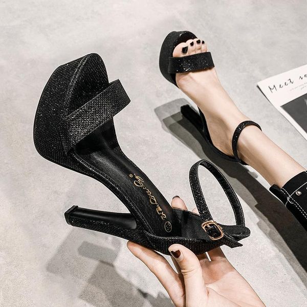dress shoes summer women high heels wedding party sandals open toe ankle strap chunky sequins platform diamond rb130, Black
dress shoes summer women high heels wedding party sandals open toe ankle strap chunky sequins platform diamond rb130, Black