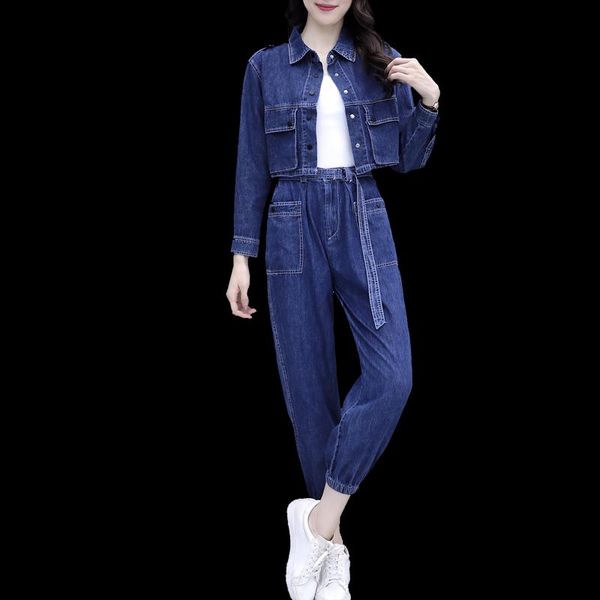 women's two piece pants 2021 spring suit western style fashion two-piece fried street women crop short jacket leisure set clothing, White
women's two piece pants 2021 spring suit western style fashion two-piece fried street women crop short jacket leisure set clothing, White