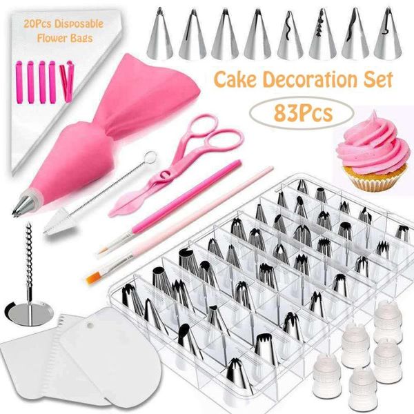 83pcs/set cake decoration set cake decorating tools kit turntable pastry nozzles icing piping nozzles tips baking tools
83pcs/set cake decoration set cake decorating tools kit turntable pastry nozzles icing piping nozzles tips baking tools