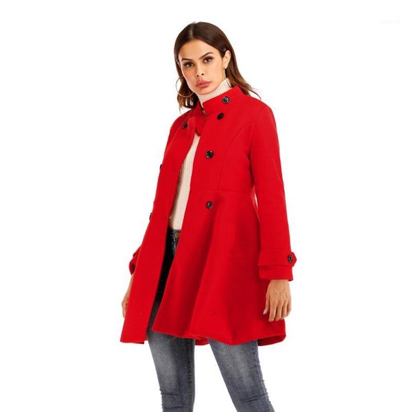 fluffy woolen coat female 2019 autumn and winter new casual stand collar double-breasted long-sleeved solid color a-shaped coat1, Black
fluffy woolen coat female 2019 autumn and winter new casual stand collar double-breasted long-sleeved solid color a-shaped coat1, Black