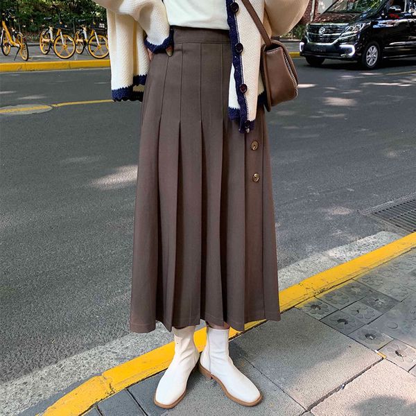 2021 new 3 colors autumn skirts women korean style high waist long pleated button a line midi skirt womens (x1571) 9o7x, Black
2021 new 3 colors autumn skirts women korean style high waist long pleated button a line midi skirt womens (x1571) 9o7x, Black