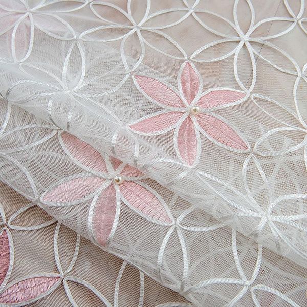 modern luxury pink flower embroidered tulle curtain for living room geometric voile window screen bedroom decor sheer drapes#4
modern luxury pink flower embroidered tulle curtain for living room geometric voile window screen bedroom decor sheer drapes#4