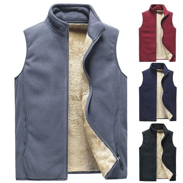 men's vests men warm fleece vest solid sleeveless zipper waistcoat thick for autumn winter casual gilet clothing, Black;white
men's vests men warm fleece vest solid sleeveless zipper waistcoat thick for autumn winter casual gilet clothing, Black;white