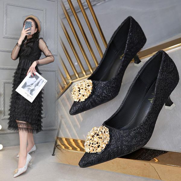dress shoes luxury gold flower high heels woman pearl beading lace pumps pointed toe glitter air mesh thin plus size, Black
dress shoes luxury gold flower high heels woman pearl beading lace pumps pointed toe glitter air mesh thin plus size, Black