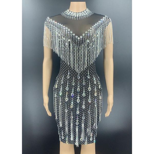 casual dresses sparkly crystals fringes see through short dress women birthday party prom event rhinestones chain sleeveless stage wear, Black;gray
casual dresses sparkly crystals fringes see through short dress women birthday party prom event rhinestones chain sleeveless stage wear, Black;gray