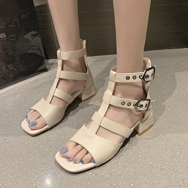 sandals summer women fashion women's 2021 square heel buckle zipper shoes open toe zapatillas mujer, Black
sandals summer women fashion women's 2021 square heel buckle zipper shoes open toe zapatillas mujer, Black