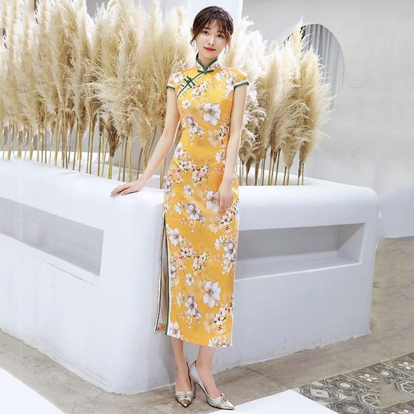 ethnic clothing summer yellow sweet flower print novelty qipao women elegant mandarin collar plus size cheongsam lace trim chinese dress -4, Red
ethnic clothing summer yellow sweet flower print novelty qipao women elegant mandarin collar plus size cheongsam lace trim chinese dress -4, Red