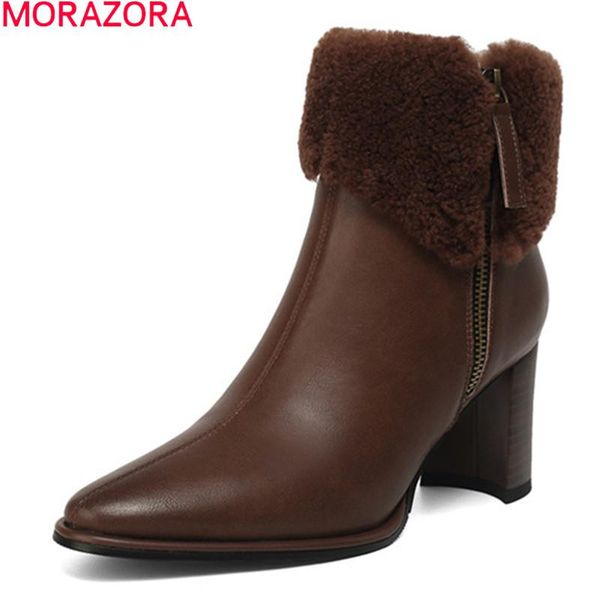 boots morazora 2021 arrival women thick high heels square toe fashion ankle winter keep warm genuine leather, Black
boots morazora 2021 arrival women thick high heels square toe fashion ankle winter keep warm genuine leather, Black