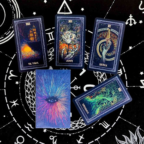 the prisma vision tarot cards prophecy divination deck english version entertainment board game 79 sheets/box
the prisma vision tarot cards prophecy divination deck english version entertainment board game 79 sheets/box