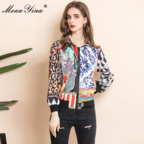 women's jackets moaayina autumn women coat vintage floral print zipper jacket 2021 casual long sleeve loose outerwear, Black;brown
women's jackets moaayina autumn women coat vintage floral print zipper jacket 2021 casual long sleeve loose outerwear, Black;brown
