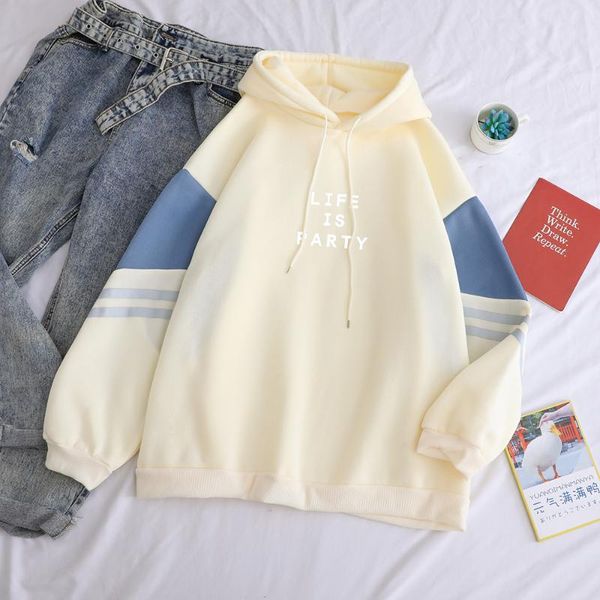 women's hoodies & sweatshirts fashion life is party printed simple letter autumn winter fleece pullover casual drop shoulder outwear, Black
women's hoodies & sweatshirts fashion life is party printed simple letter autumn winter fleece pullover casual drop shoulder outwear, Black