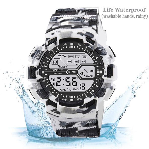 wristwatches camouflage men sports watches fashion military digital watch led electronic clock gift for relogio masculino #x, Slivery;brown
wristwatches camouflage men sports watches fashion military digital watch led electronic clock gift for relogio masculino #x, Slivery;brown