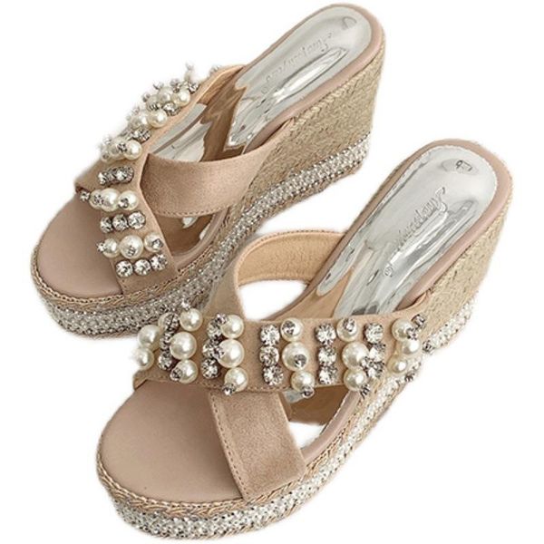 2021 summer wedge sandals microfiber upper with crystal platform shoes zapatos de mujer tacon cuadrado sandalias de mujer, Black
2021 summer wedge sandals microfiber upper with crystal platform shoes zapatos de mujer tacon cuadrado sandalias de mujer, Black
