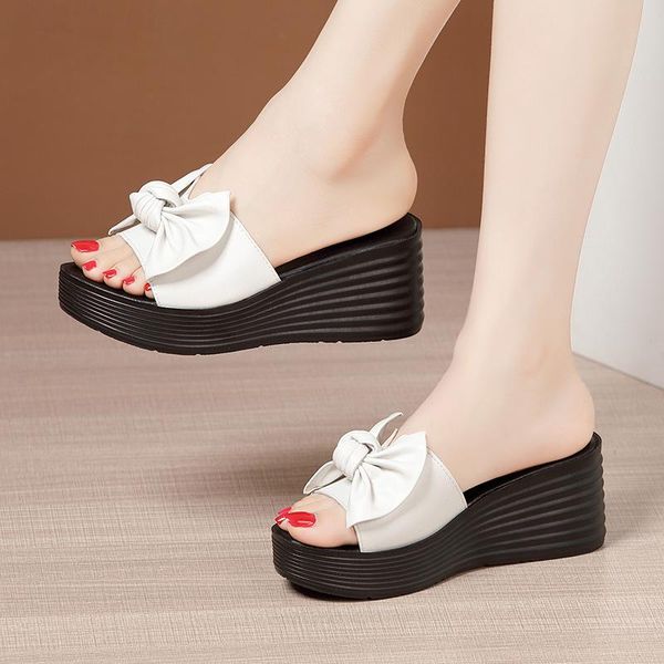 sandals wedges high heel for women summer shoes white open toe, Black
sandals wedges high heel for women summer shoes white open toe, Black