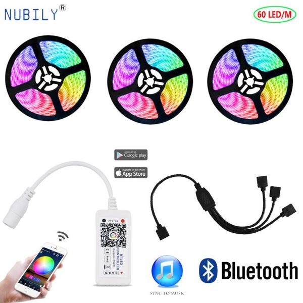 strips 16million colors smart led strip rgb 60led/m flexible ribbon fita ledstrip muisc sync with bluetooth controller no adapter
strips 16million colors smart led strip rgb 60led/m flexible ribbon fita ledstrip muisc sync with bluetooth controller no adapter