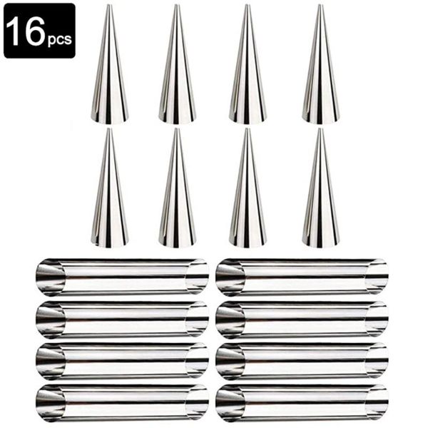 16pcs/set cake baking mold stainless steel spiral croissant bread baking mold durable reusable butter cake cream decorating tool
16pcs/set cake baking mold stainless steel spiral croissant bread baking mold durable reusable butter cake cream decorating tool