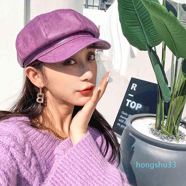 2021 fashion women ladies vintage beret pu leather british style flat octagonal cap adjustable female hat, Blue;gray
2021 fashion women ladies vintage beret pu leather british style flat octagonal cap adjustable female hat, Blue;gray