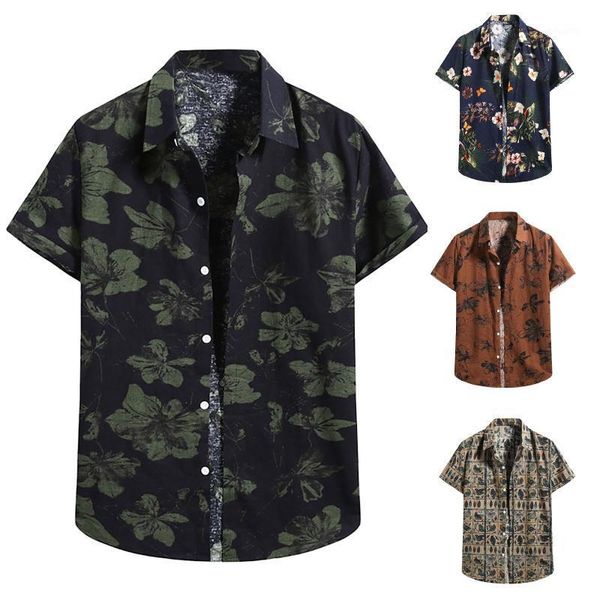 men's casual shirts 2021 arrival men hawaiian camicias one button down summer wild printed short-sleeve blouses, White;black
men's casual shirts 2021 arrival men hawaiian camicias one button down summer wild printed short-sleeve blouses, White;black
