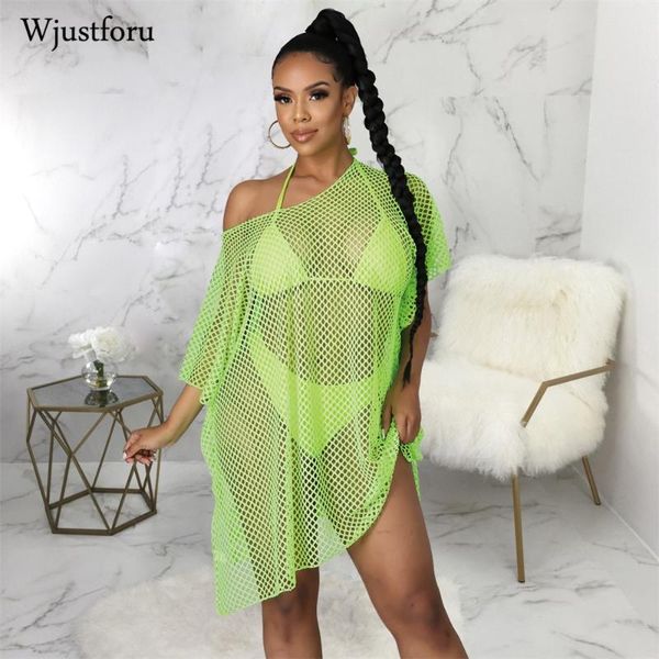 women's swimwear wjustforu mesh sheer beach dress women stretch one shoulder 2021 summer solid loose short sleeve outfits for, White;black
women's swimwear wjustforu mesh sheer beach dress women stretch one shoulder 2021 summer solid loose short sleeve outfits for, White;black