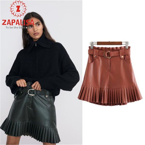 skirts zapalisa fashion solid color patchwork streetwear pu leather skirt sashes pocket decor high waist pleated, Black
skirts zapalisa fashion solid color patchwork streetwear pu leather skirt sashes pocket decor high waist pleated, Black