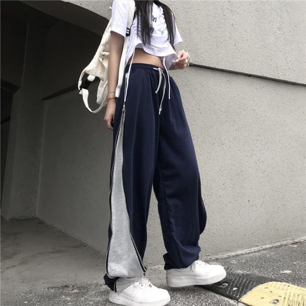 sports spring streetwear straight women pant high waist trouser baggy fashion harajuku stripe casual wide leg, Black;white
sports spring streetwear straight women pant high waist trouser baggy fashion harajuku stripe casual wide leg, Black;white