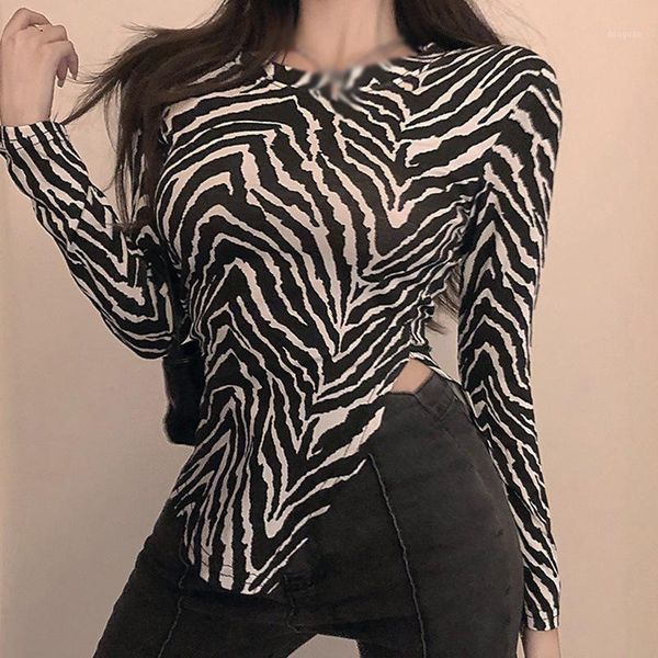 women's t-shirt women o neck zebra stripe casual slim long sleeve summer shirts leopard streetwear, White
women's t-shirt women o neck zebra stripe casual slim long sleeve summer shirts leopard streetwear, White