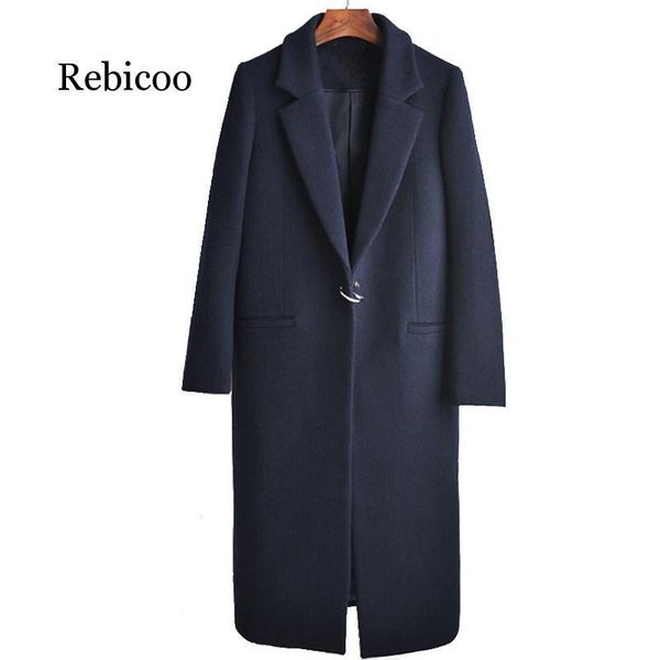 women's wool & blends plus size autumn winter women solid woolen coat fashion dark button pockets female long overcoat, Black
women's wool & blends plus size autumn winter women solid woolen coat fashion dark button pockets female long overcoat, Black