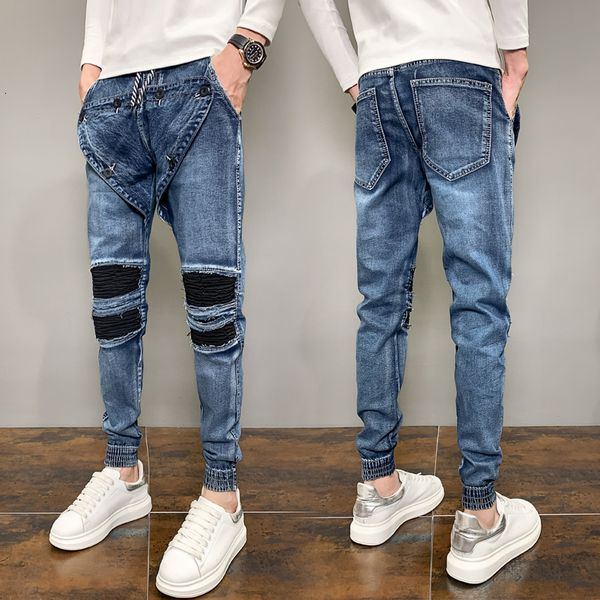 New Moda Nova Coreano Magro Ajuste Calas Brim Dos Homens Casuais Simples Todos Jogo Boto Decorao Na Altura Do Joelho Buracos TFLI, Blue
New Moda Nova Coreano Magro Ajuste Calas Brim Dos Homens Casuais Simples Todos Jogo Boto Decorao Na Altura Do Joelho Buracos TFLI, Blue