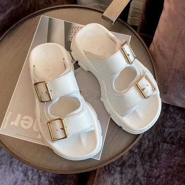 factory thick soled high lazy g's muffin shoes ins sandals middle heel cowhide sandals half slippers for women zlh, Black
factory thick soled high lazy g's muffin shoes ins sandals middle heel cowhide sandals half slippers for women zlh, Black