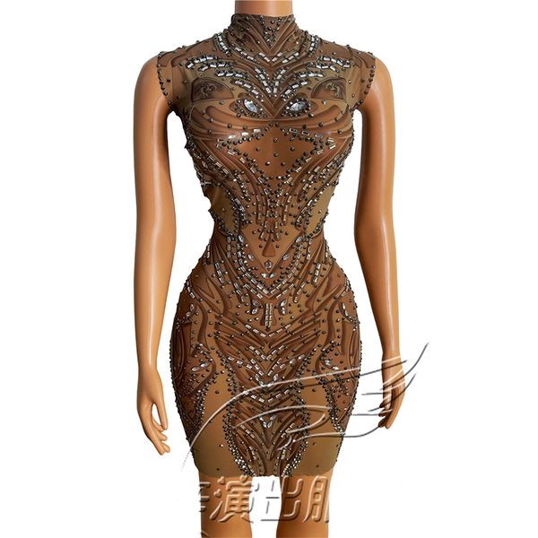 nude mesh dress singer costume sleeveless crystal nightclub prom stretch dance dress for ladies birthday party wear vdb3338, Black;red
nude mesh dress singer costume sleeveless crystal nightclub prom stretch dance dress for ladies birthday party wear vdb3338, Black;red