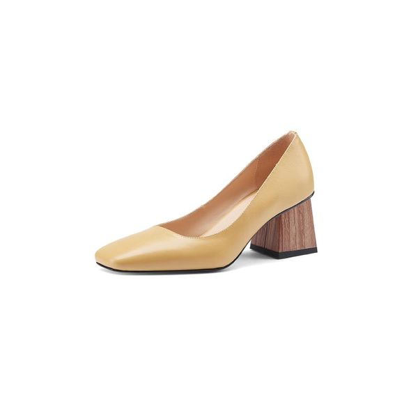 dress shoes kanseet women pumps spring autumn square heel genuine leather handmade toes yellow shallow high heels, Black
dress shoes kanseet women pumps spring autumn square heel genuine leather handmade toes yellow shallow high heels, Black