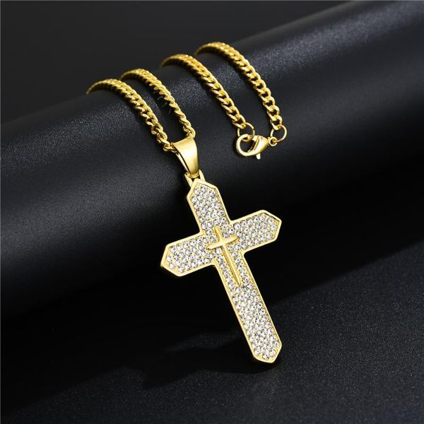 pendant necklaces fashion crystal cross pendants chain necklace wholesale accessoris female man jewelry party gifts, Silver
pendant necklaces fashion crystal cross pendants chain necklace wholesale accessoris female man jewelry party gifts, Silver