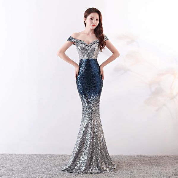 women celebrity evening party vestidos off shoulder gradient club dresses maxi mermaid wedding dress gdwr, Black;gray
women celebrity evening party vestidos off shoulder gradient club dresses maxi mermaid wedding dress gdwr, Black;gray