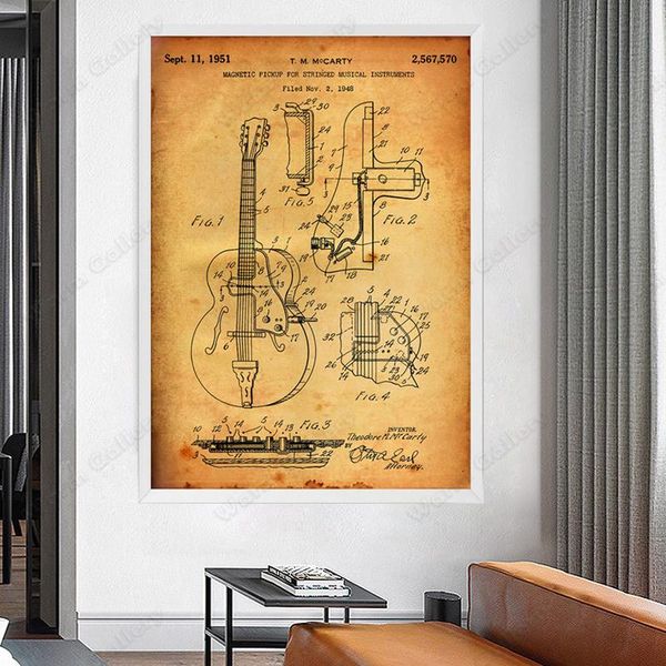 paintings vintage guitar 1951 patent poster canvas painting printing wall decoration art for living room framework artwork
paintings vintage guitar 1951 patent poster canvas painting printing wall decoration art for living room framework artwork