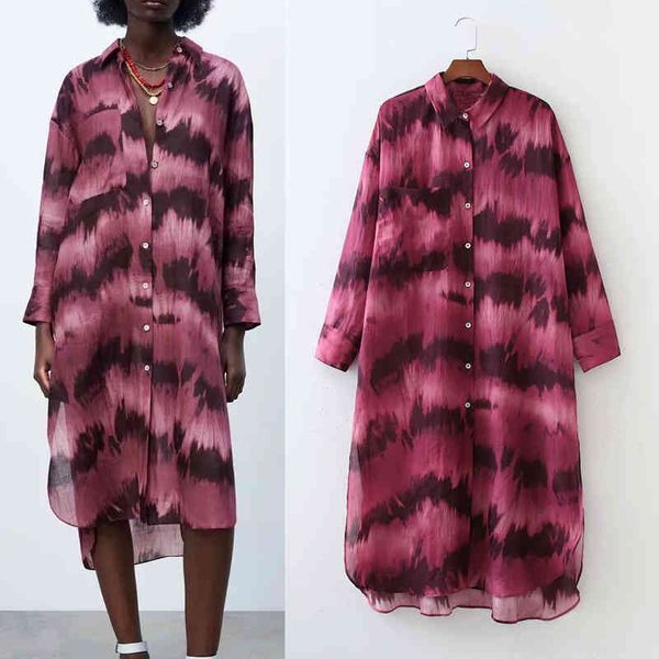 za women shirt red tie dye long shirt oversize womens blouses summer long sleeve asymmetric button up female shirts, White
za women shirt red tie dye long shirt oversize womens blouses summer long sleeve asymmetric button up female shirts, White