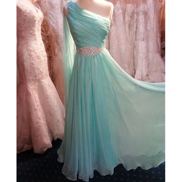 chiffon long prom dresses one shoulder crytal beaded pleated formal evenin gowns custom made, Black
chiffon long prom dresses one shoulder crytal beaded pleated formal evenin gowns custom made, Black